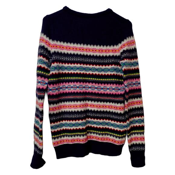 Gap Fair Isle Lovely Multicolor Stripe Crewneck Sweater Women's Small T - Picture 4 of 6